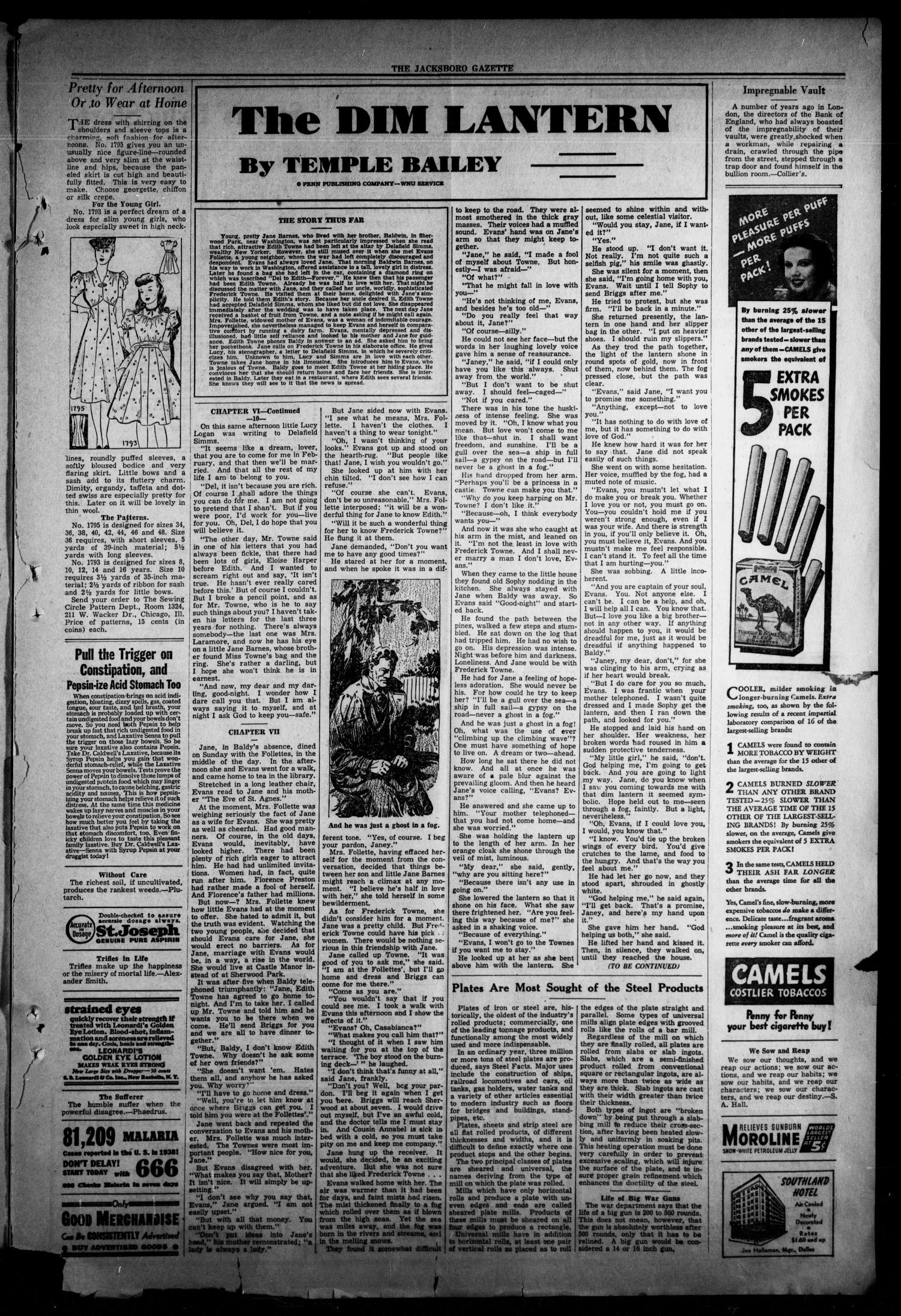 The Jacksboro Gazette (Jacksboro, Tex.), Vol. 60, No. 12, Ed. 1 Thursday, August 17, 1939
                                                
                                                    [Sequence #]: 7 of 8
                                                