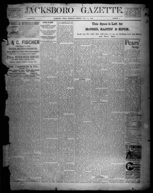 Primary view of Jacksboro Gazette. (Jacksboro, Tex.), Vol. 13, No. 3, Ed. 1 Thursday, July 14, 1892