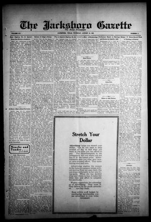 Primary view of object titled 'The Jacksboro Gazette (Jacksboro, Tex.), Vol. 52, No. 11, Ed. 1 Thursday, August 13, 1931'.