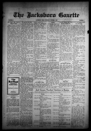 Primary view of object titled 'The Jacksboro Gazette (Jacksboro, Tex.), Vol. 51, No. 18, Ed. 1 Thursday, October 2, 1930'.