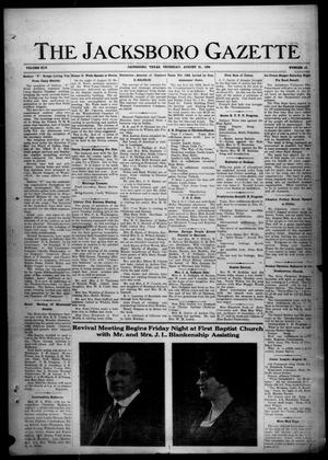 Primary view of object titled 'The Jacksboro Gazette (Jacksboro, Tex.), Vol. 45, No. 12, Ed. 1 Thursday, August 21, 1924'.