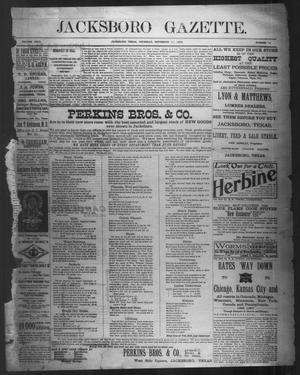 Primary view of object titled 'Jacksboro Gazette. (Jacksboro, Tex.), Vol. 23, No. 15, Ed. 1 Thursday, September 11, 1902'.