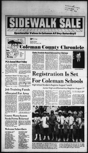Primary view of object titled 'Coleman County Chronicle (Coleman, Tex.), Vol. recr, No. 37, Ed. 1 Thursday, August 2, 1984'.