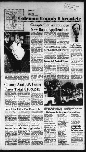 Primary view of object titled 'Coleman County Chronicle (Coleman, Tex.), Vol. recr, No. 35, Ed. 1 Thursday, July 19, 1984'.