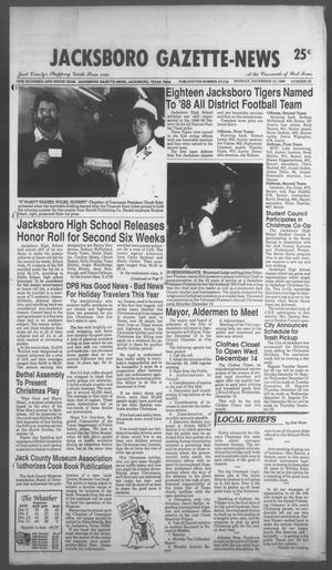 Primary view of object titled 'Jacksboro Gazette-News (Jacksboro, Tex.), Vol. 108, No. 32, Ed. 1 Monday, December 12, 1988'.