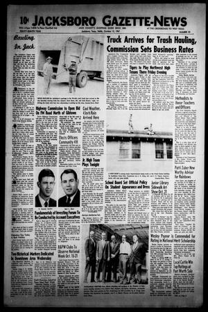 Primary view of object titled 'Jacksboro Gazette-News (Jacksboro, Tex.), Vol. EIGHTY-EIGHTH YEAR, No. 20, Ed. 1 Thursday, October 12, 1967'.