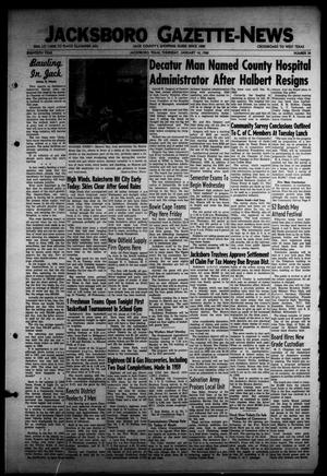 Primary view of object titled 'Jacksboro Gazette-News (Jacksboro, Tex.), Vol. 80, No. 34, Ed. 1 Thursday, January 14, 1960'.