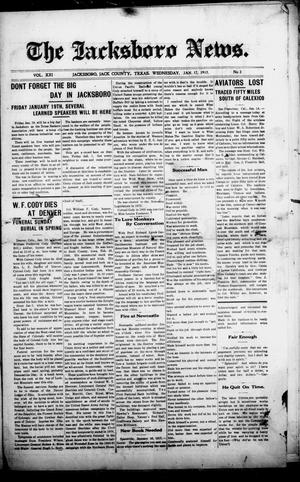 Primary view of object titled 'The Jacksboro News. (Jacksboro, Tex.), Vol. 21, No. 3, Ed. 1 Wednesday, January 17, 1917'.