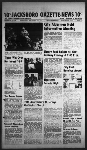 Primary view of object titled 'Jacksboro Gazette-News (Jacksboro, Tex.), Vol. 101, No. 26, Ed. 1 Monday, November 12, 1979'.