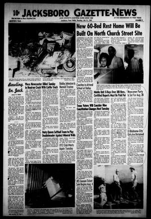 Primary view of object titled 'Jacksboro Gazette-News (Jacksboro, Tex.), Vol. NINETIETH YEAR, No. 9, Ed. 0 Thursday, July 31, 1969'.