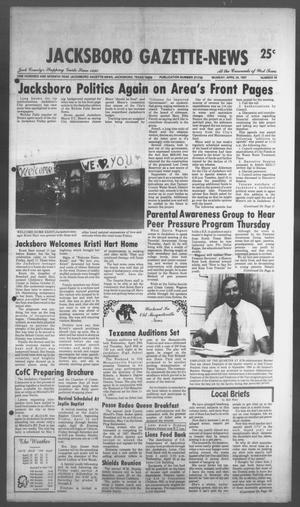 Primary view of object titled 'Jacksboro Gazette-News (Jacksboro, Tex.), Vol. 107, No. 50, Ed. 1 Monday, April 20, 1987'.