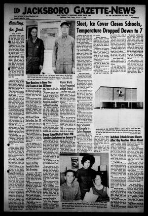 Primary view of object titled 'Jacksboro Gazette-News (Jacksboro, Tex.), Vol. EIGHTY-EIGHTH YEAR, No. 33, Ed. 0 Thursday, January 11, 1968'.