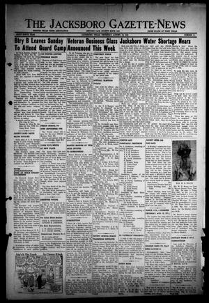 Primary view of object titled 'The Jacksboro Gazette-News (Jacksboro, Tex.), Vol. 69, No. 11, Ed. 1 Thursday, August 12, 1948'.