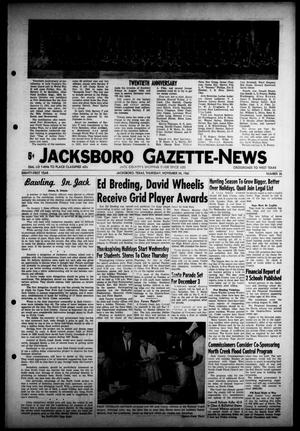 Primary view of object titled 'Jacksboro Gazette-News (Jacksboro, Tex.), Vol. 81, No. 26, Ed. 1 Thursday, November 24, 1960'.
