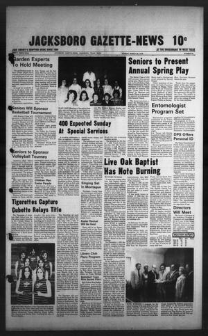 Primary view of object titled 'Jacksboro Gazette-News (Jacksboro, Tex.), Vol. 99, No. 44, Ed. 1 Monday, March 20, 1978'.