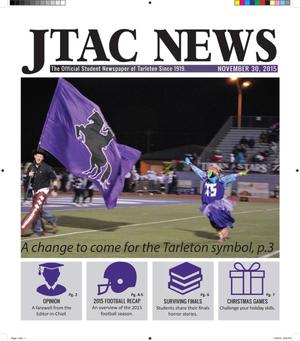 Primary view of JTAC News (Stephenville, Tex.), Ed. 1 Monday, November 30, 2015