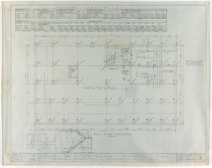 Primary view of object titled 'Weatherford Hotel, Weatherford, Texas: First Floor Framing Plan and Schedule'.