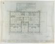 Technical Drawing: Weatherford Hotel, Weatherford, Texas: Second Floor Plan