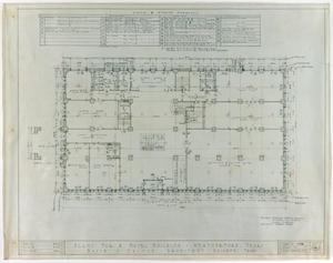 Primary view of object titled 'Weatherford Hotel, Weatherford, Texas: First Floor Plan and Schedule'.
