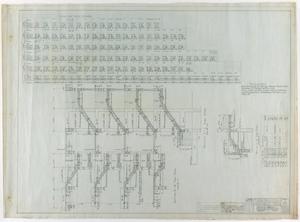 Primary view of object titled 'Frank Roberts' Hotel, San Angelo, Texas:  Column and Footing Schedule and Stair Section'.