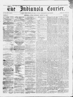 Primary view of object titled 'The Indianola Courier. (Indianola, Tex.), Vol. 2, No. 15, Ed. 1 Saturday, August 13, 1859'.