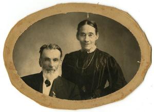 Primary view of object titled '[Portrait of Dr. Joseph Pound and Melda Odell]'.
