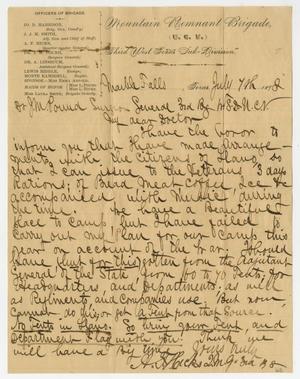 Primary view of object titled '[Letter from A. F. Hicks to Dr. Joseph Pound, July 17, 1898]'.