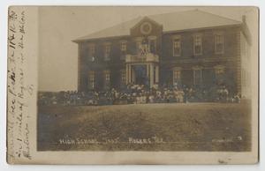 Primary view of [Postcard of Rogers High School]