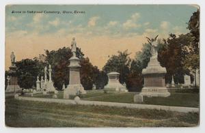 Primary view of object titled '[Postcard of Oakwood Cemetery]'.