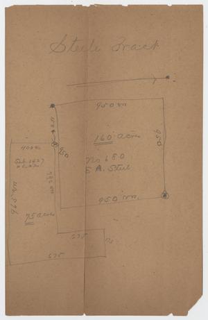 Primary view of object titled '[Hand-Drawn Map of the Steele Tract of Land]'.