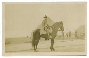 Primary view of object titled '[Photograph of Soldier on a Horse]'.