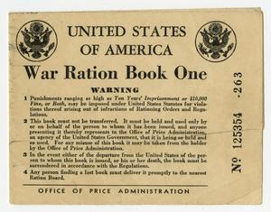 Primary view of object titled '[Ration Book One with Certificate of Ownership]'.