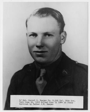 Primary view of object titled '[Portrait of Staff Sergeant Corrol W. Neeper]'.