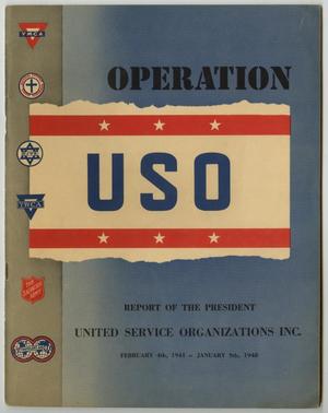 Primary view of object titled '[Report from the USO Concerning Operations from 1941 to 1948]'.