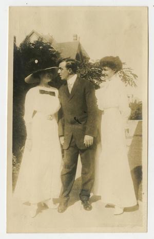 Primary view of object titled '[Photograph of Matilda Alice Sweeney with a Man and a Woman]'.
