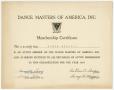 Letter: [Membership Certificate to Elmer Wheatly]