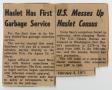 Primary view of [Newspaper Clipping with Two Articles from February 4, 1971]