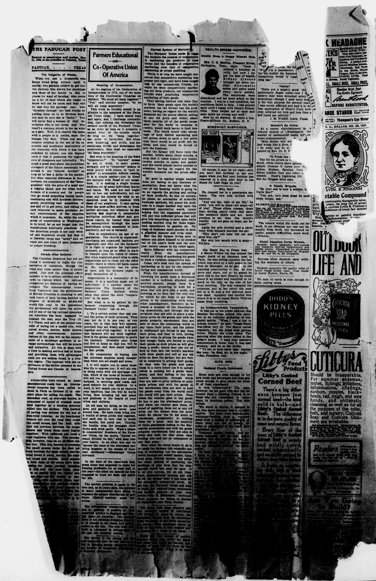 The Paducah Post. (Paducah, Tex.), Vol. 4, No. 19, Ed. 1 Friday, February 19, 1909
                                                
                                                    [Sequence #]: 8 of 18
                                                