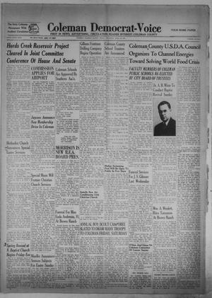 Primary view of object titled 'Coleman Democrat-Voice (Coleman, Tex.), Vol. 65, No. 16, Ed. 1 Thursday, April 18, 1946'.