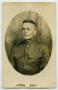 Postcard: [Portrait of Wayne Back in Army Unifrom]