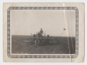 Primary view of object titled '[Photograph of Jack Nelson Plowing a Field]'.