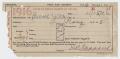 Primary view of [Poll Tax Receipt for J. M. Back]