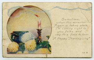 Primary view of object titled '[Postcard from Kate Matlock to Edna Matlock]'.