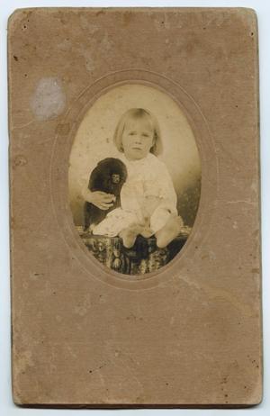 Primary view of object titled '[Portrait of Alpha Lucille Matlock with a Monkey]'.