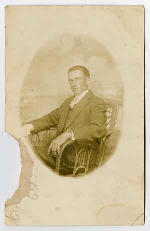 Primary view of object titled '[Portrait of Rub Collinsworth in a Chair]'.