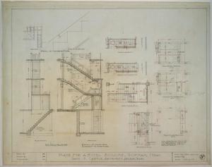 Primary view of object titled 'Hotel Building, Gorman, Texas: Stair Plans'.