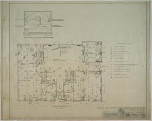 Primary view of object titled 'Settles' Hotel, Big Spring, Texas: First Floor Mechanical Plan'.