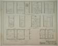 Technical Drawing: Scharbauer Hotel, Midland, Texas: Typical Bath Room Unit Plans