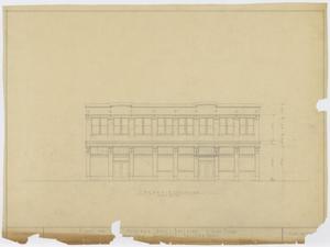 Primary view of object titled 'Hartman Hotel, Cisco, Texas: Front Elevation'.