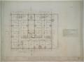 Technical Drawing: Hotel Building, Gorman, Texas: Second Floor Plan